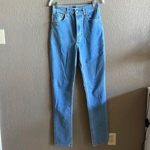 NWOT Helmut Lang super high rise straight leg jeans.
